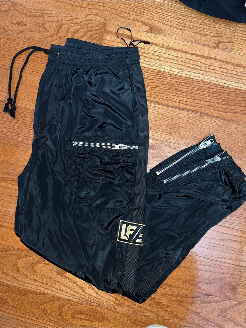 LF Black Nylon Joggers Never Worn — Size M